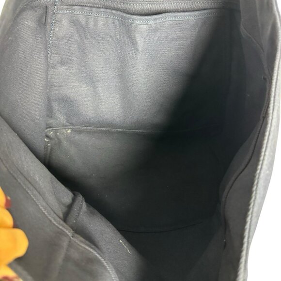 MAKR FARM TOTE Bag Navy Blue Canvas with brown leather straps XL Made in USA - Picture 7 of 9